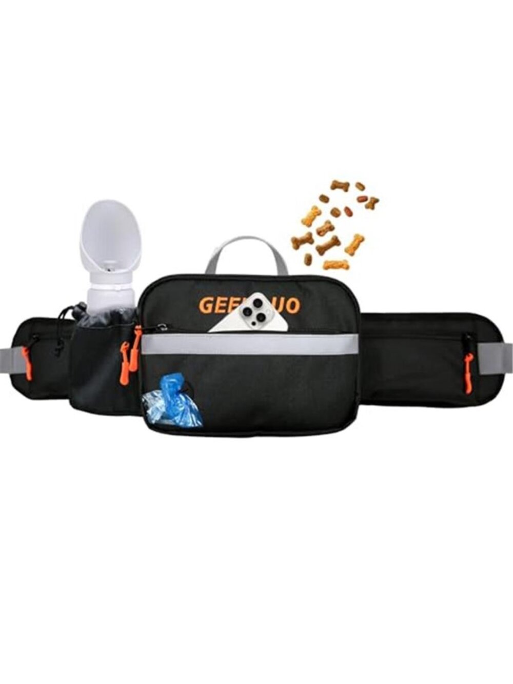 Dog Treat Pouch for Training and Walking 2-in-1 Fanny Pack with Built-in Poop